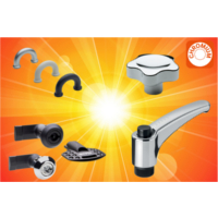 New chrome plated elements from Elesa – lobe knobs, adjustable handles, latches and finger handles